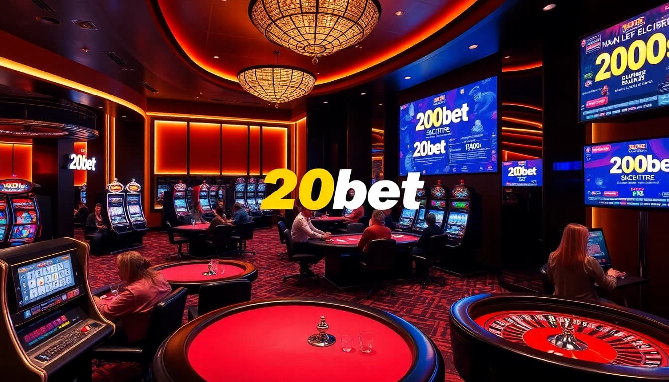 Experience the thrill of betting at 20bet's luxurious casino, featuring engaging games and vibrant atmosphere.
