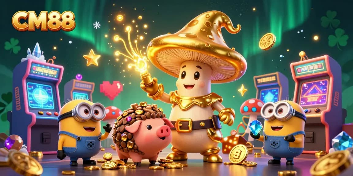 Experience the magic of CM88, where gold transforms during gameplay amid vibrant gaming elements.