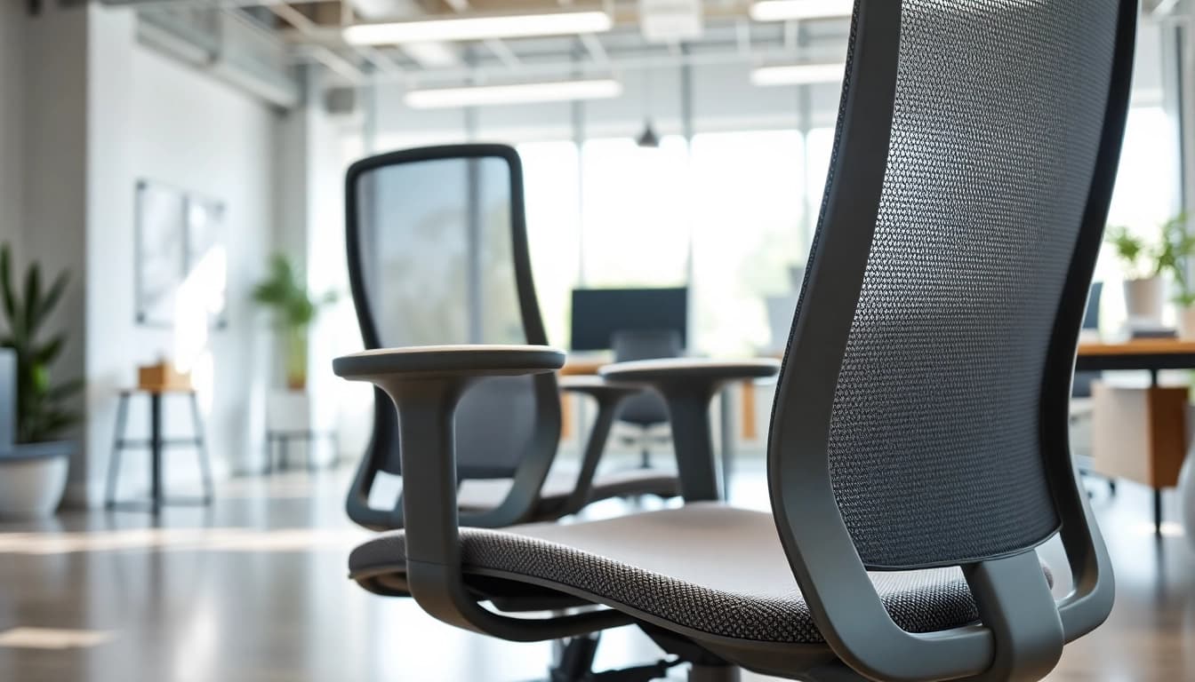 Erleben Sie den Komfort des Herman Miller Setu mit modernem Design in einem eleganten Büro.