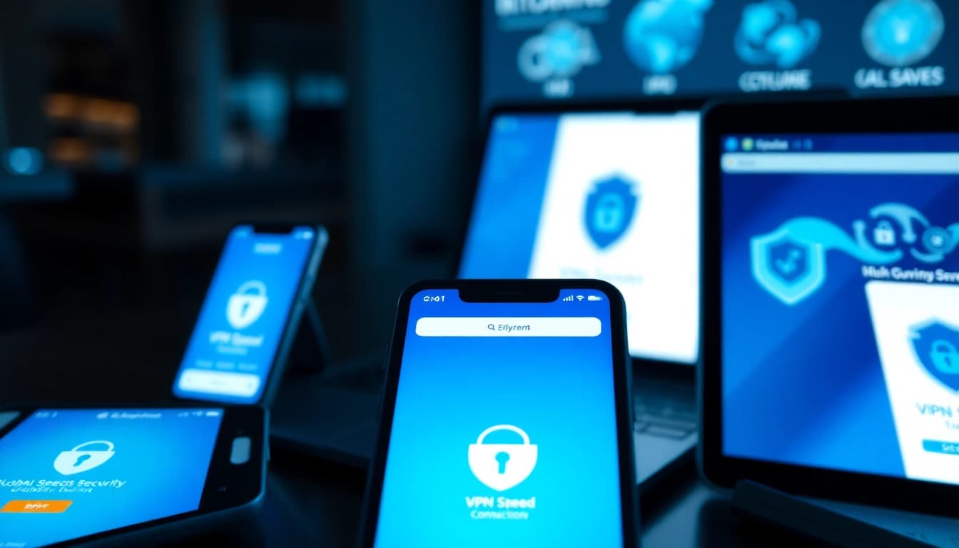 快连官网 showcasing a modern VPN interface on multiple devices for enhanced online privacy.