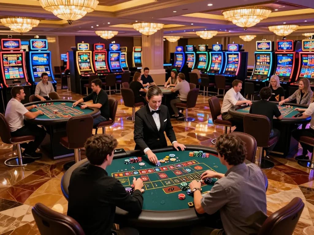 Players engaging with roulette tables at BET88, showcasing vibrant casino atmosphere and strategic betting