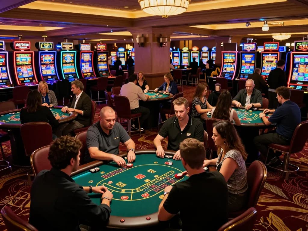 Players strategizing at SC88 casino table while exploring the link SC88 interface on devices.