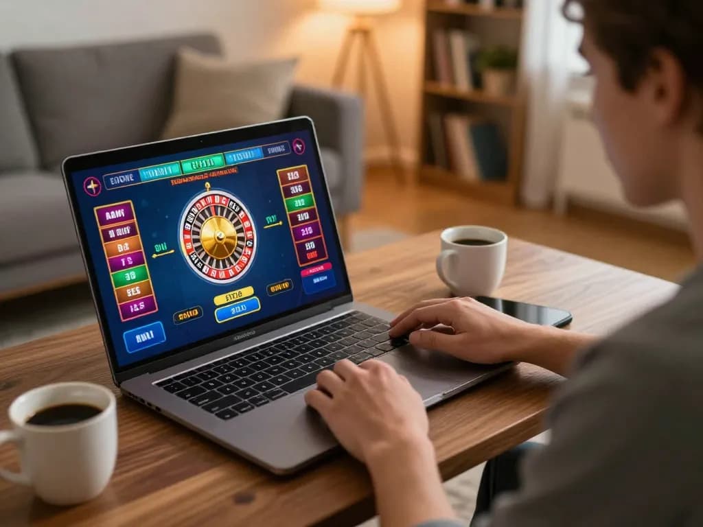 E2BET không chặn - Engaging online gaming experience at home through intuitive roulette interface