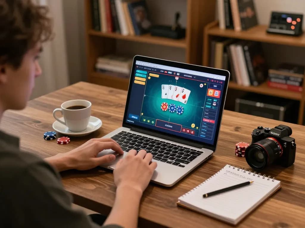 VIN88 online poker game setup featuring engaging interface and player strategy notes.