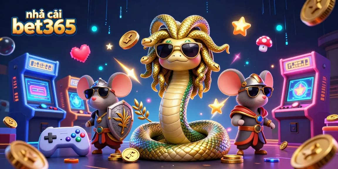 Experience the thrill of betting at nhà cái bet365 with dynamic 3D casino elements and characters.