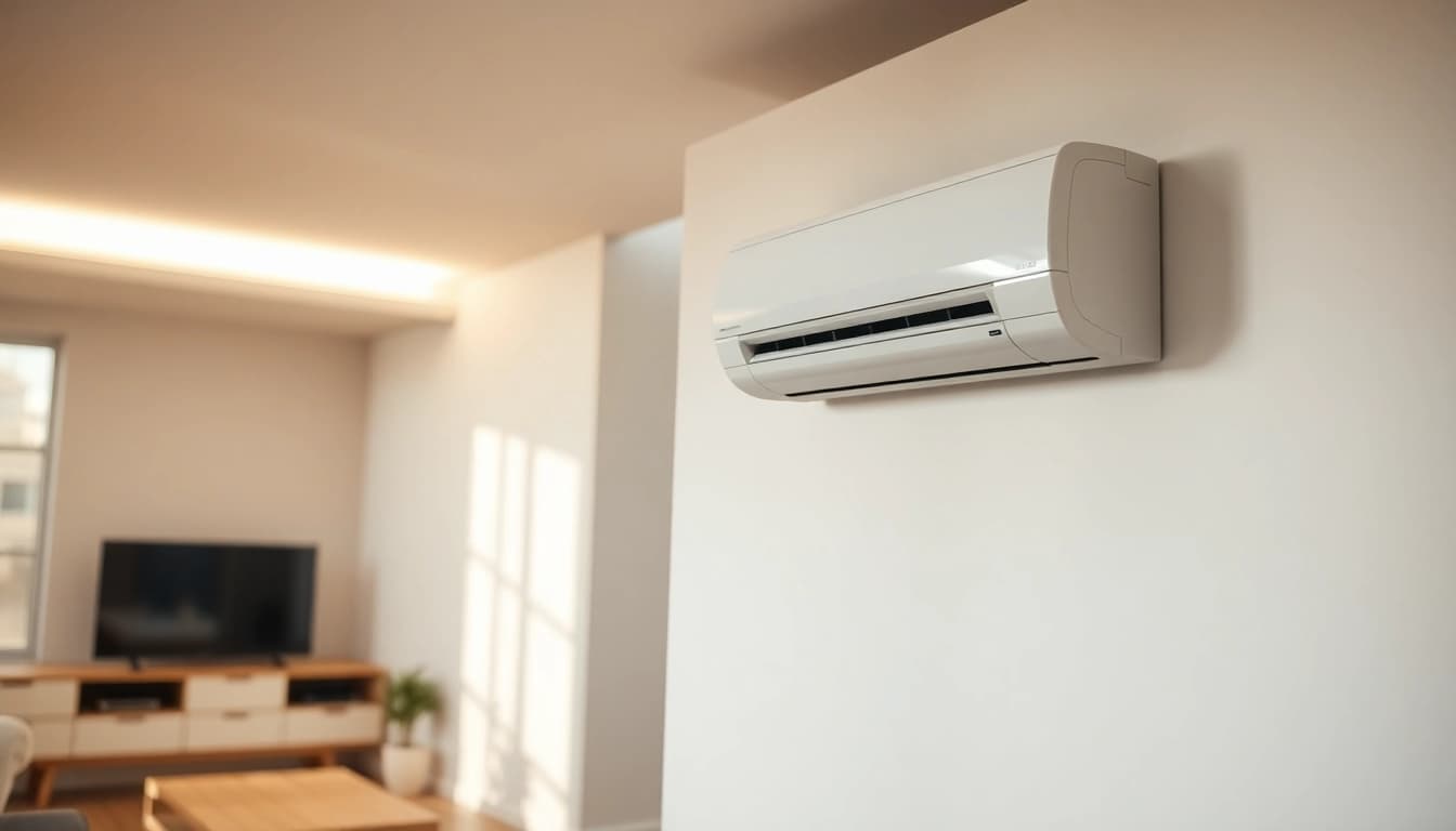 Discover Klima kosten insights with an energy-efficient air conditioner in a stylish living room.
