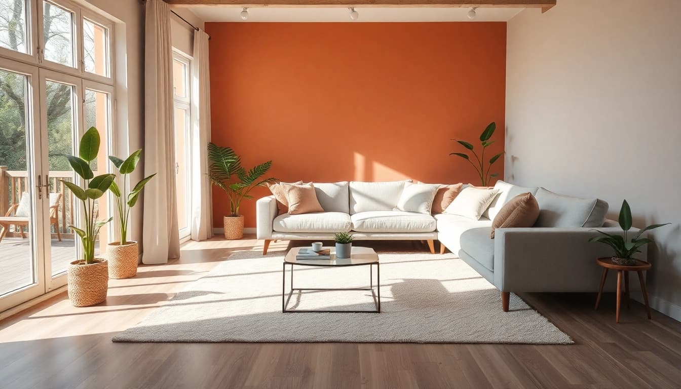 Inspiration für Raumgestaltung mit harmonischer Farbpalette und modernen Möbeln.