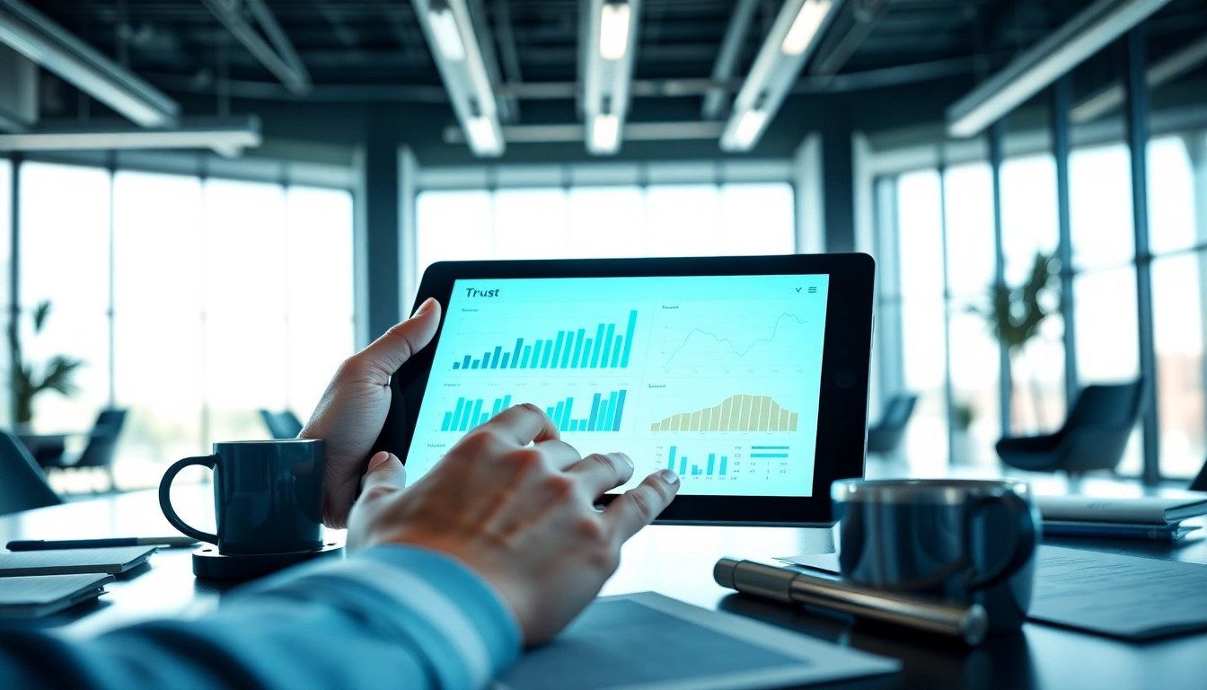 Finanzanalyse für Unternehmen mit einem Analysten, der digitale Tools nutzt.
