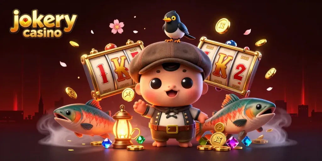 Experience winning at jokery casino with playful characters and dynamic slot game elements.