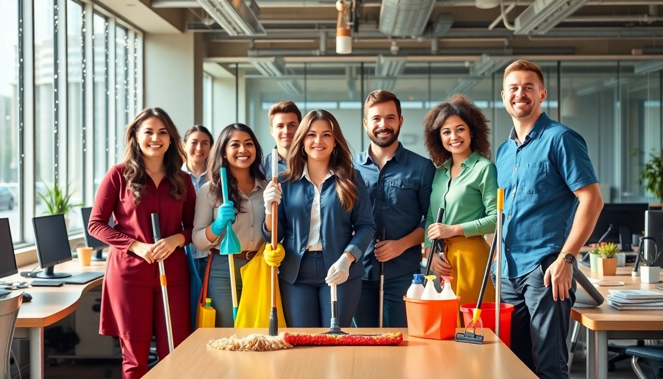 Effektive Gebäudereinigung Ulm durch professionelles Reinigungsteam in einem modernen Büro.