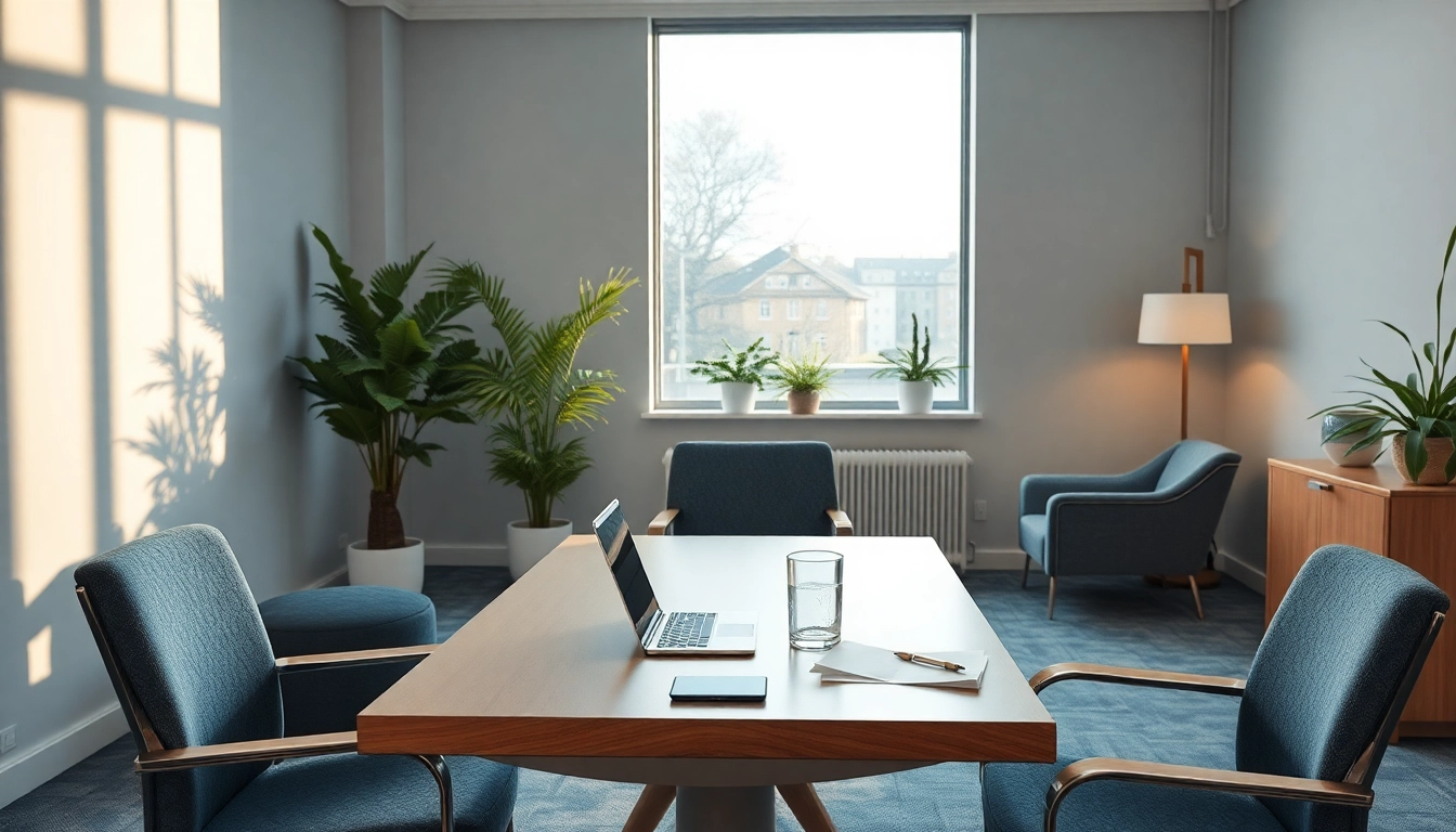 Interaktiver Arbeitsplatz von Headhunter Hagen mit modernem Büromobiliar.