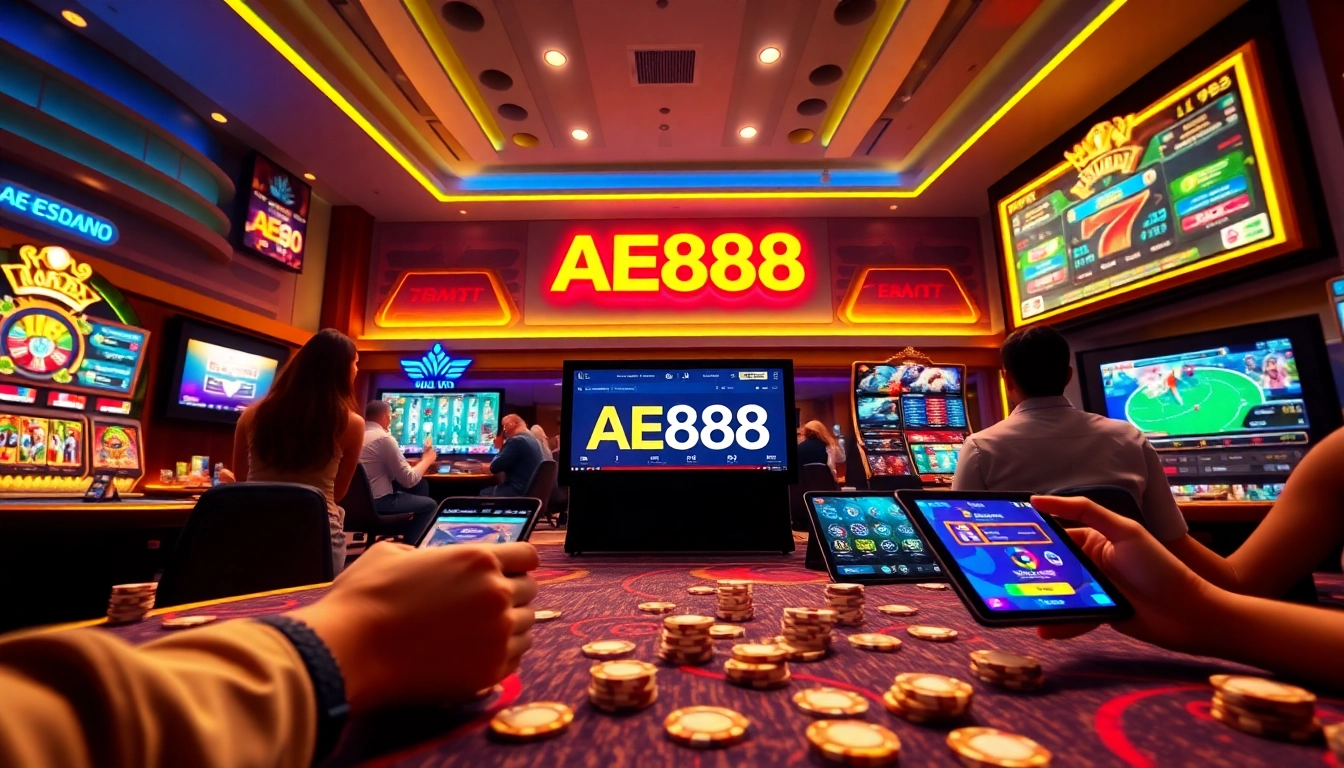 AE888 chính thức - Engaging online casino gaming environment with players enjoying live games and innovative tech.
