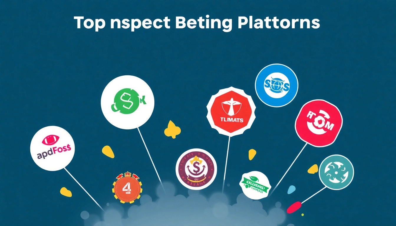 Review the beste wettanbieter through vibrant illustrations of trusted sports betting platforms and their logos.