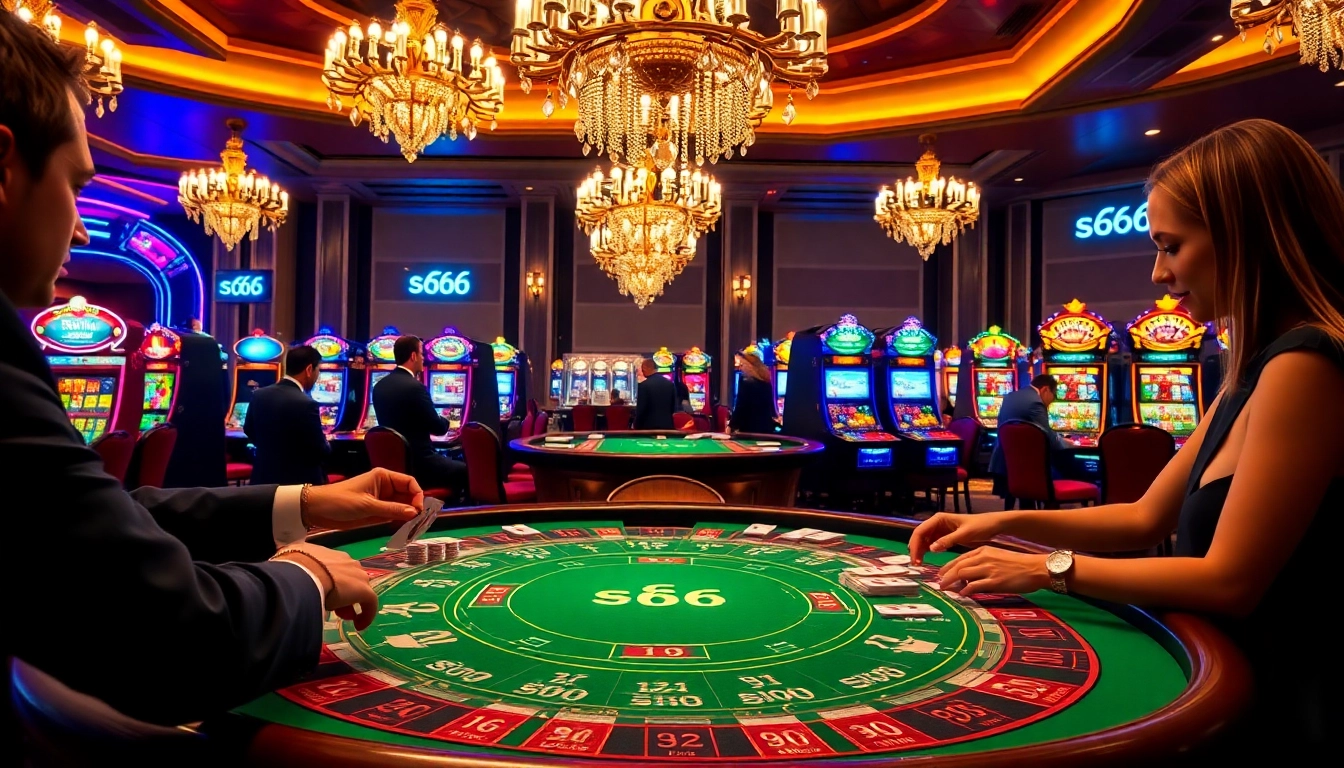 Players engaging in thrilling games at the s666 online casino, showcasing excitement and strategy.