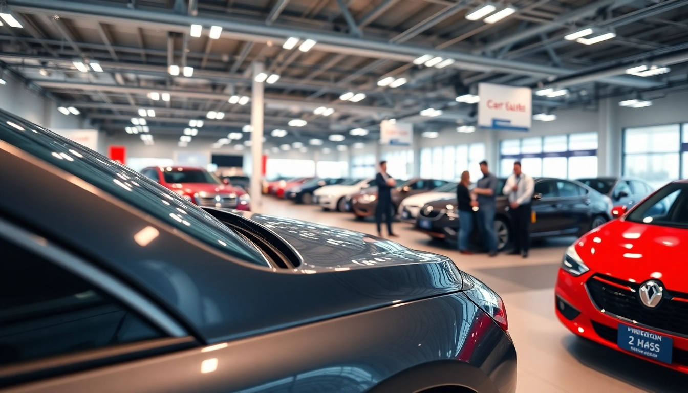 Auto kaufen: Vielfältige Autos in einem modernen Autohaus, das zum Kauf einlädt.