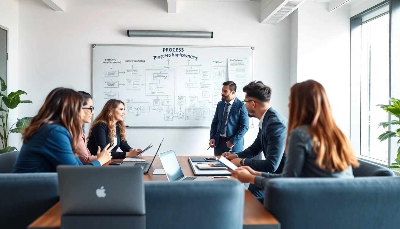 Prozessverbesserung im Büro: Team in lebhafter Besprechung zur Effizienzsteigerung