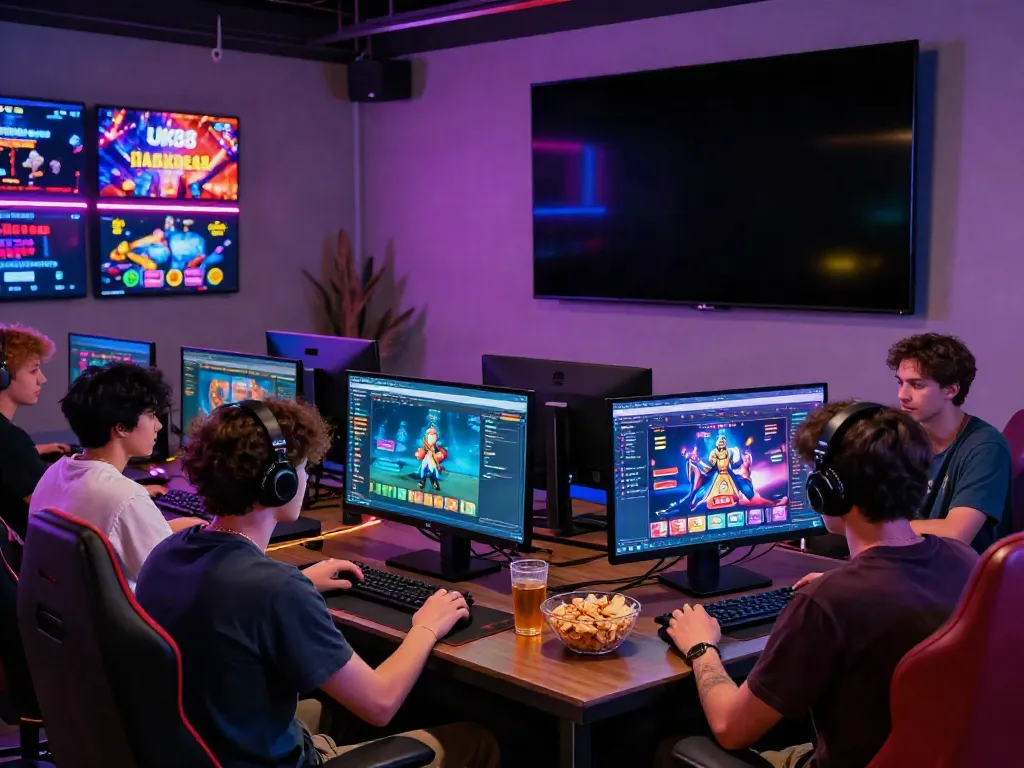 Players enjoying competitive gaming on UK88 platform with vibrant atmosphere.