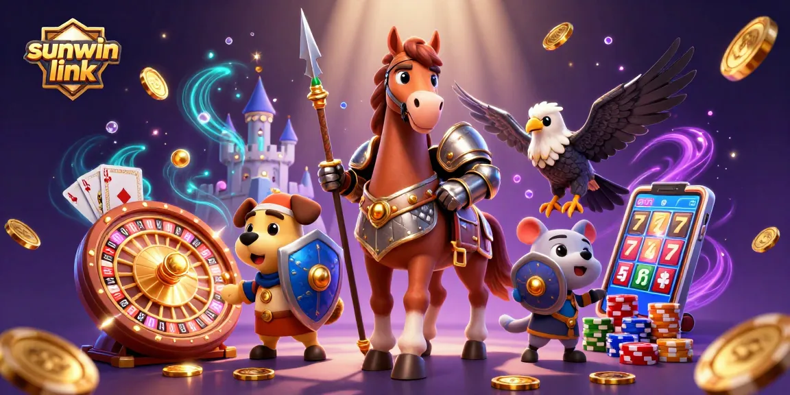 Engage with the exciting sunwin link slot experience featuring cascading coins and a lively 3D scene.