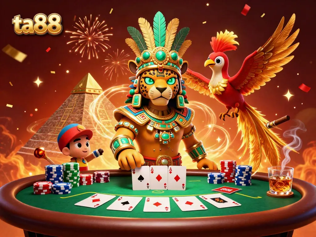 Experience thrilling gameplay at ta88 with vibrant casino elements and dynamic characters.