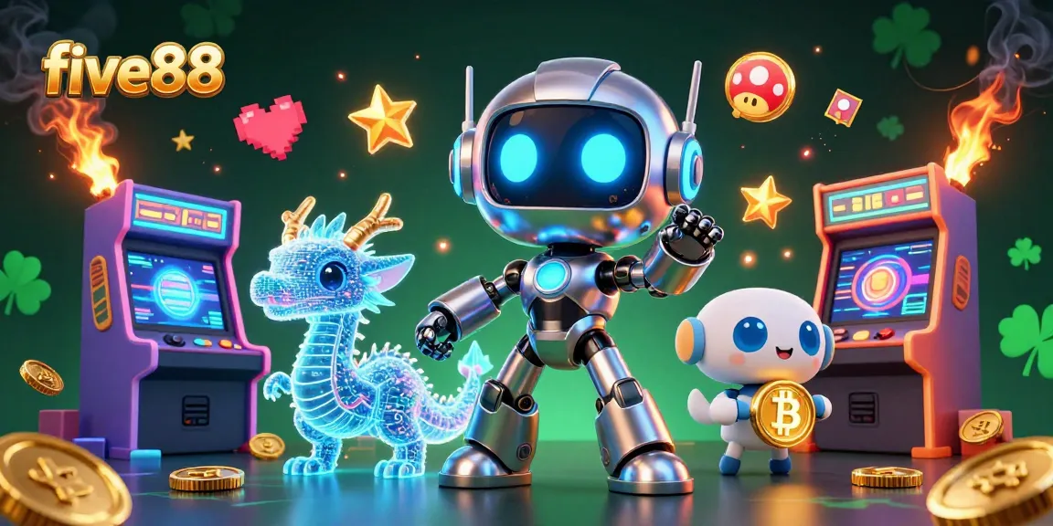 Join the five88 gaming revolution with dynamic visuals of futuristic characters and classic casino elements.