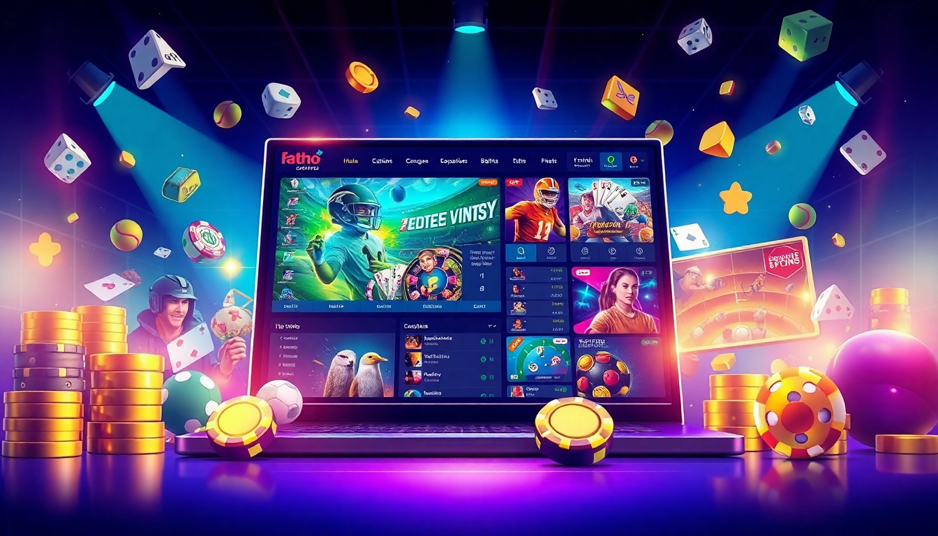 Engaging F8bet online betting platform interface with vibrant gaming visuals