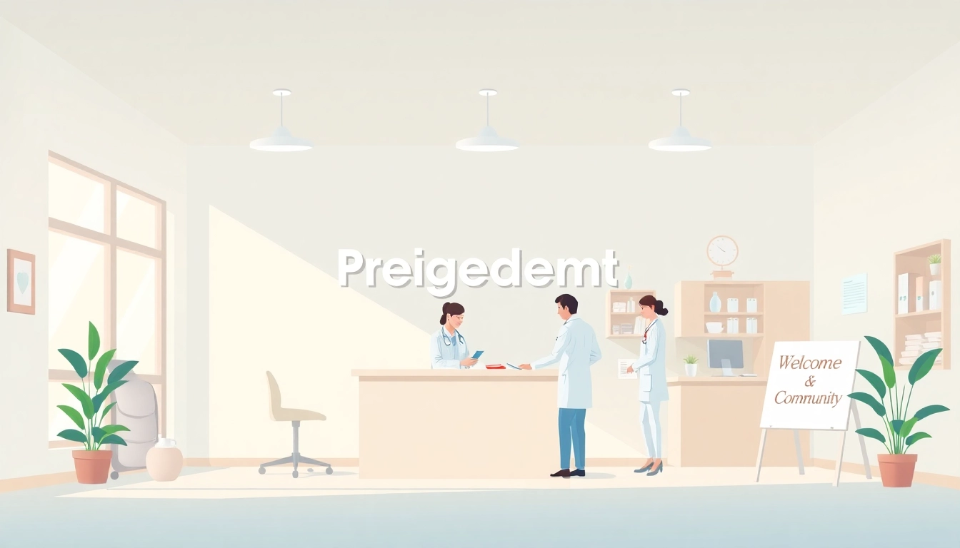 Launching a pflegedienst: A vibrant scene showcasing healthcare professionals collaborating in a welcoming environment.