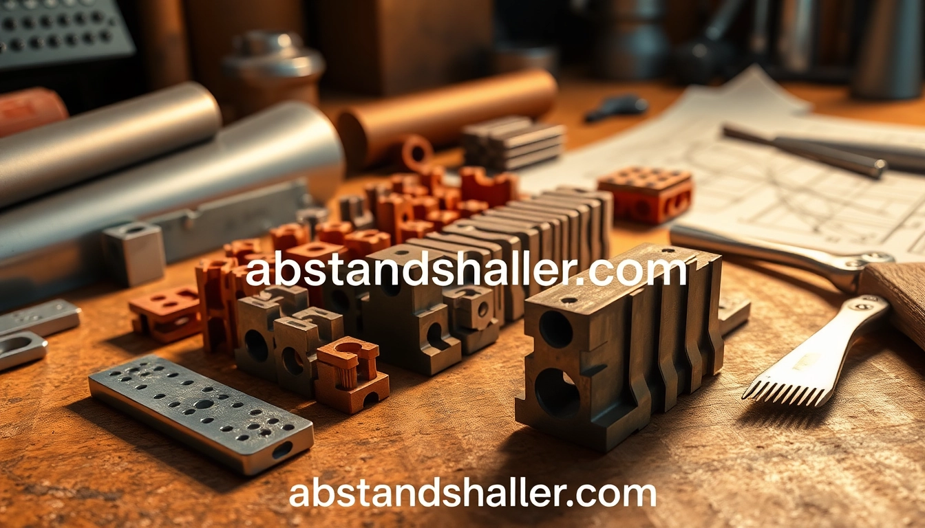 Discover Abstandshalter.com’s innovative spacer solutions showcased in a professional workshop setting, highlighting versatility and quality.