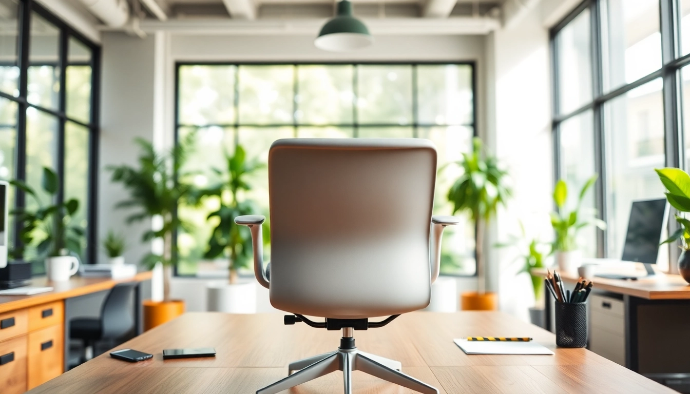 Herman Miller Aeron Stuhl in modernem Büro, perfekt für ergonomisches Sitzen.