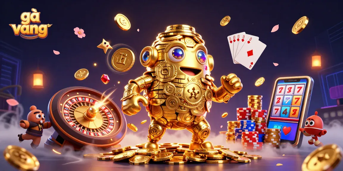 Experience excitement with gà vàng tv's vibrant casino scene featuring golden golems and dynamic gaming elements.