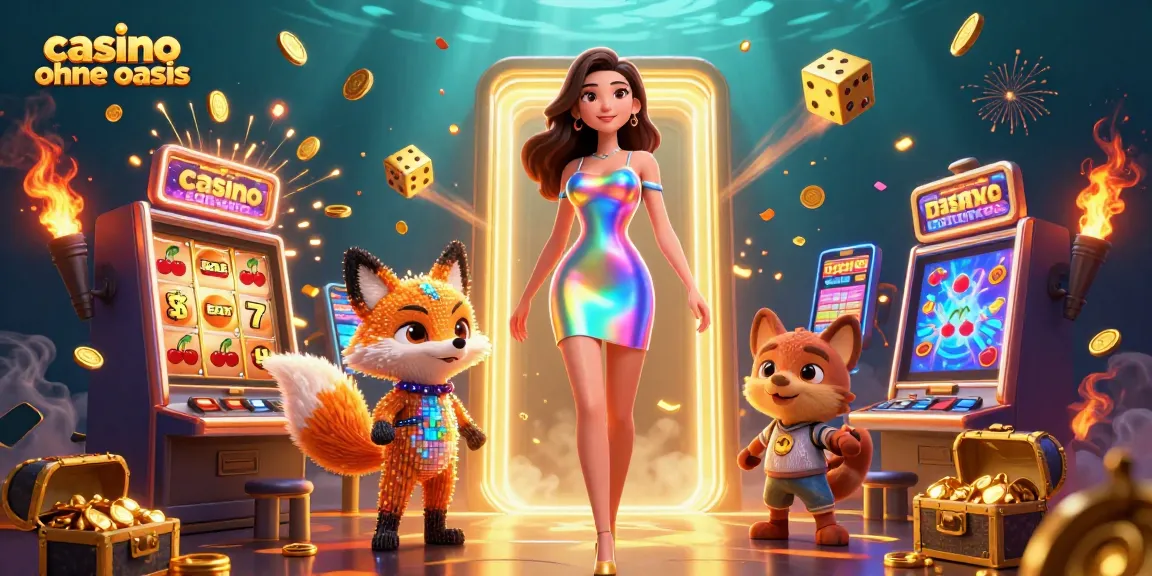Engage in thrilling gameplay at casino ohne oasis with vibrant 3D characters and dynamic slots scene.