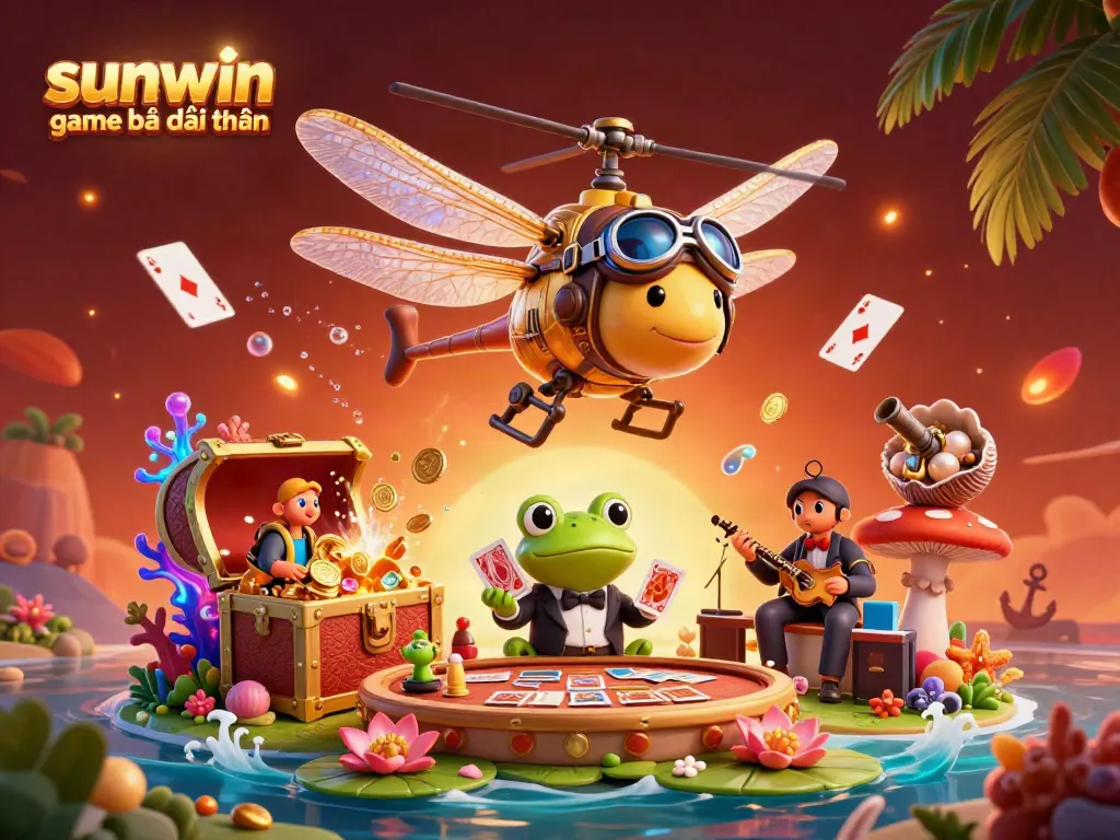 Engage with the thrilling sunwin game bài đổi thưởng experience featuring dynamic characters and casino elements.