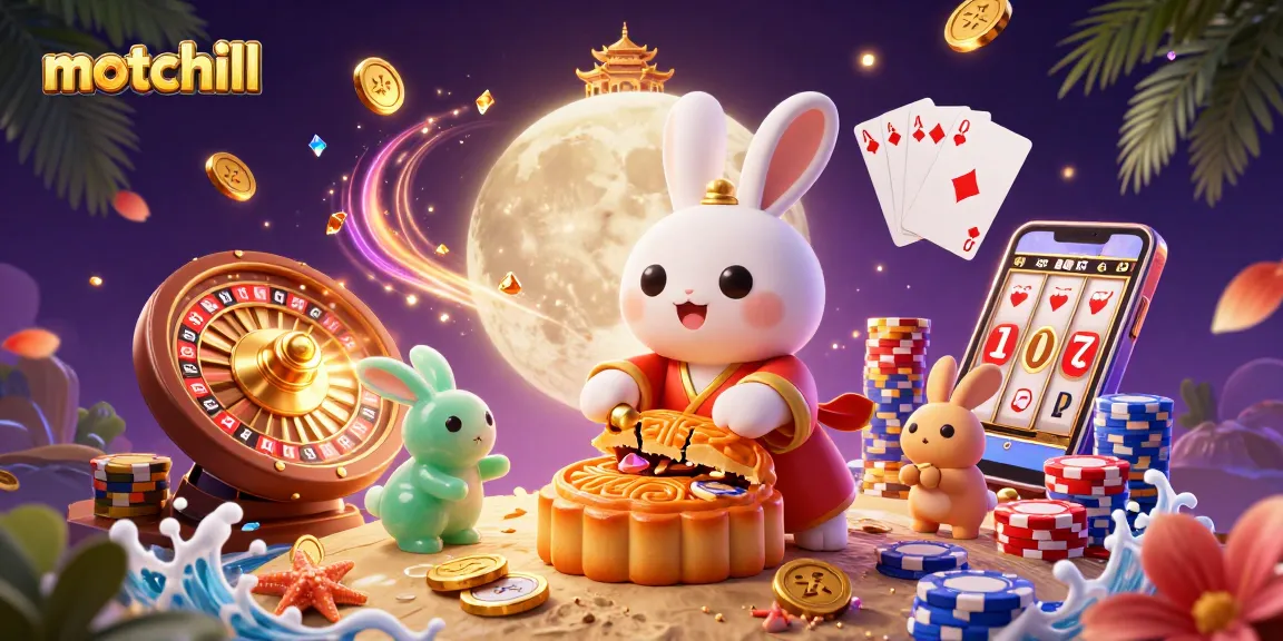 Experience the thrill of motchill movies with poker chips, golden coins, and vibrant casino elements.