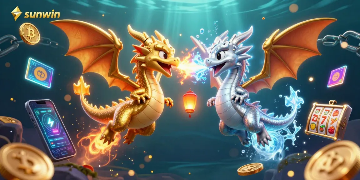 Experience the sunwin casino adventure with dynamic dragons and crypto elements.