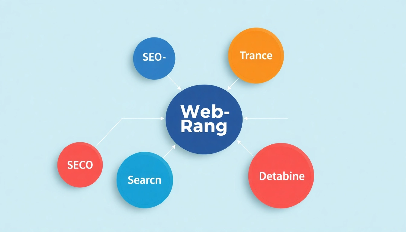 Visualisieren Sie den Web-Rang durch ein stilvolles, modernes Diagramm, das die Ranking-Faktoren kombiniert.