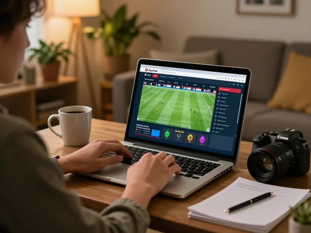 Socolive streaming live football with a player using strategic betting interface at home.