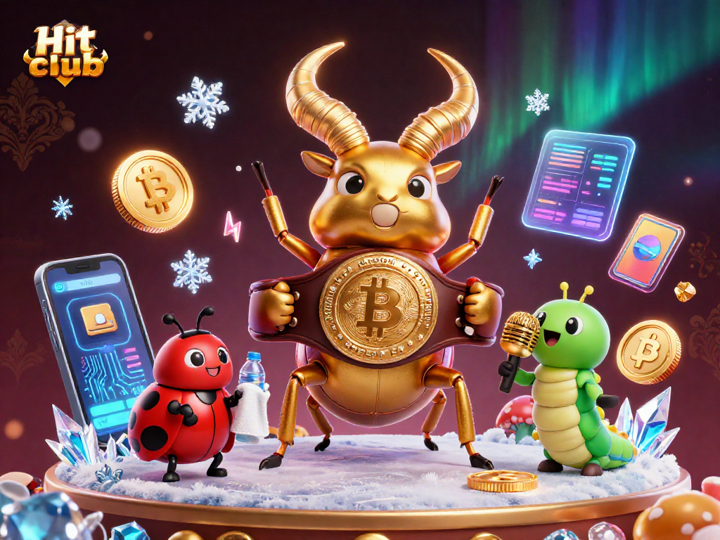 Engage in thrilling wagering at Hit club while enjoying 3D golden stag beetle and ladybug in vibrant casino setting