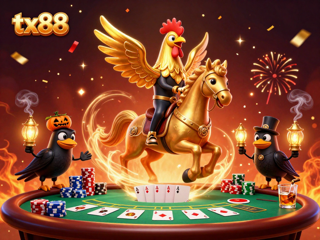 Experience thrilling poker action with tx88 at a vibrant midnight casino.