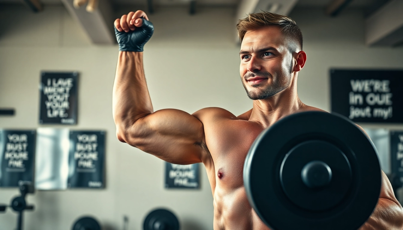 trenbolon kaufen: Aktive Person beim Heben von Gewichten im Fitnessstudio