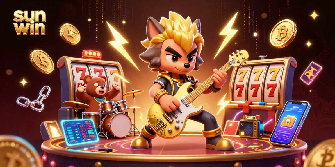 Engage with exciting slot action at sun win while enjoying vibrant casino elements and crypto graphics.