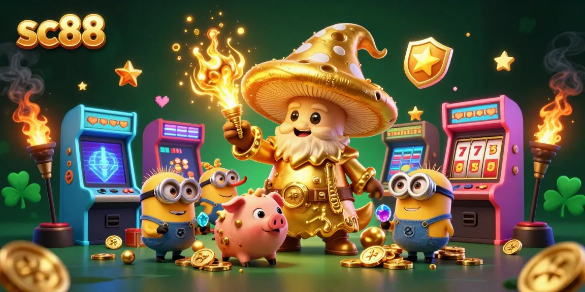 Experience the thrilling sc88 casino magic with golden creatures and vibrant gaming elements.