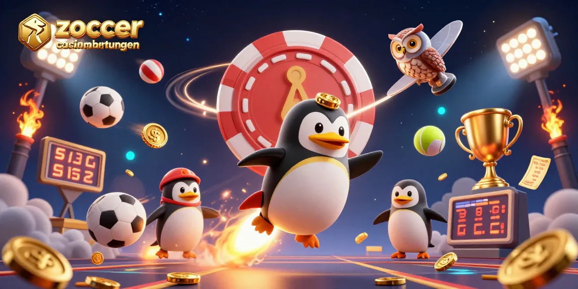 Zoccer Casino Bewertungen: Erleben Sie einen aufregenden Casino-Aufenthalt mit unserem goldenen Pinguin, der durch den Weltraum schießt und dabei goldene Münzen hinterlässt.