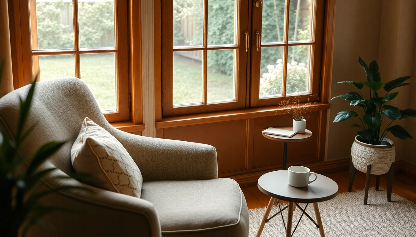 Coaching in Lebenskrisen: An inviting coaching space promoting reflection and personal growth.