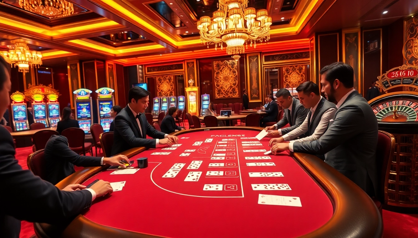 Experience thrilling games at 166bet with vibrant tables and luxurious casino elements.