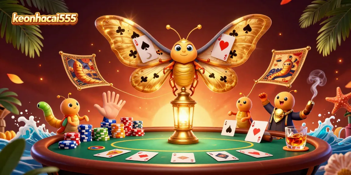 Join the excitement with keonhacai555 as the atlas moth unfolds in a vibrant casino scene.