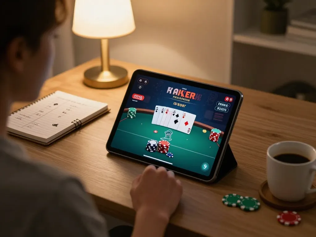 Experience thrilling poker action on phtaya.ac in a cozy home gaming setup.