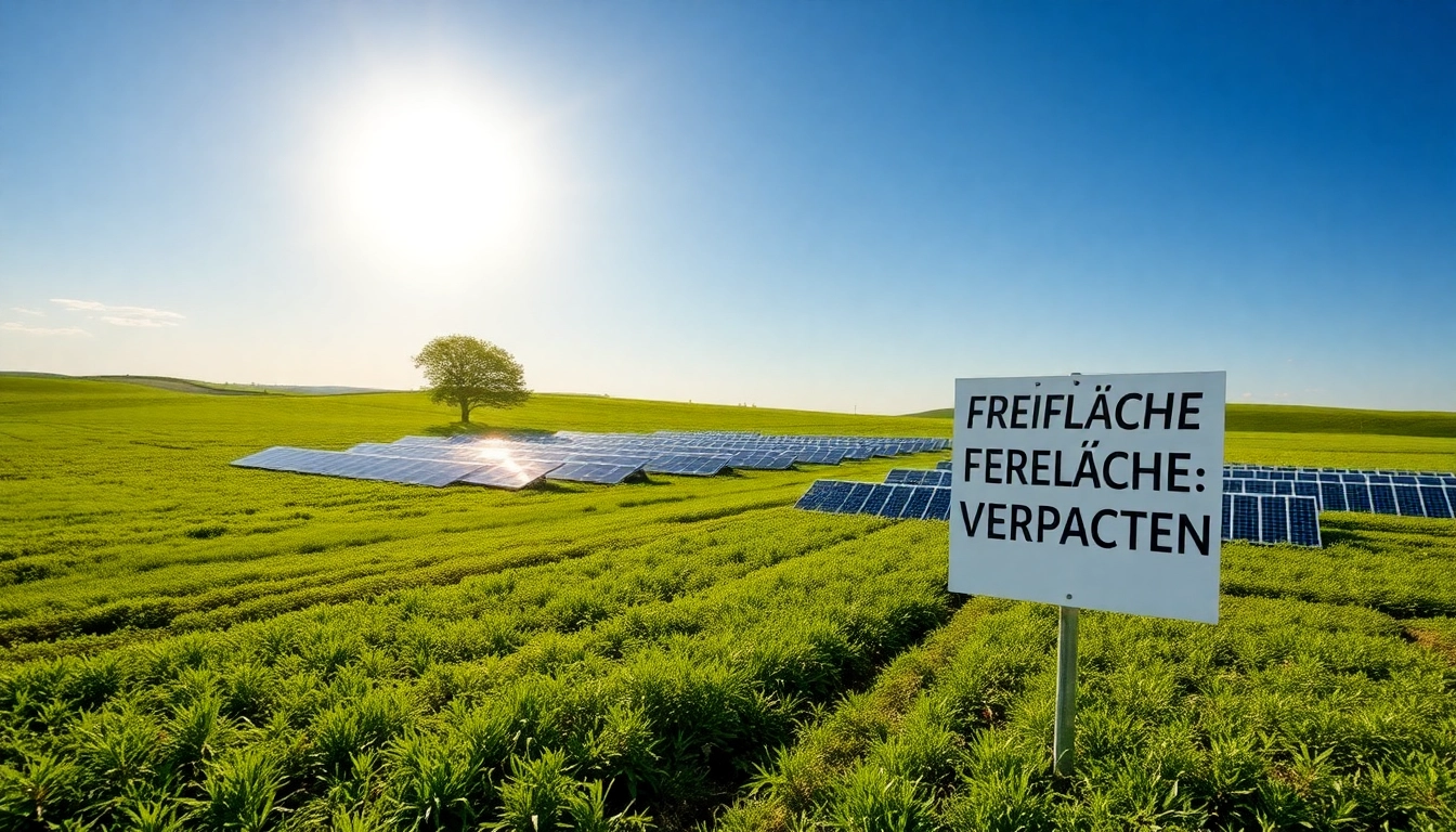 Entdecken Sie die Möglichkeiten, Ihre FREIFLÄCHE VERPACHTEN für Solarparks zu nutzen - idyllisches Landschaftsbild mit klare Aussicht.