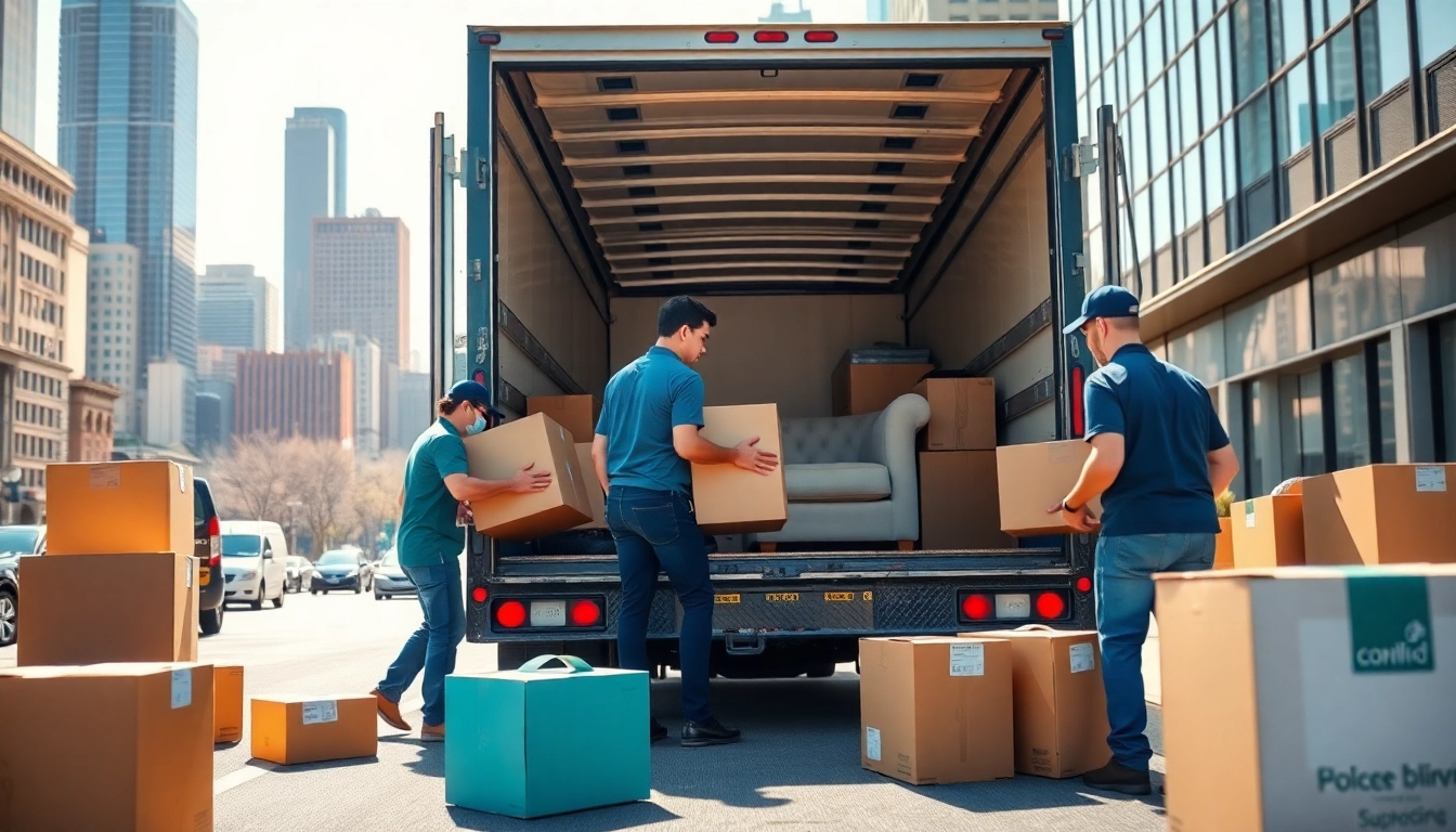 Umzugsunternehmen Ludwigshafen packt sorgfältig Möbel in einem Umzugswagen.