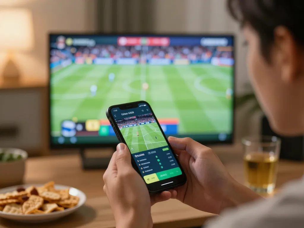 Experience sports betting excitement at https://mb668.co/ with a person engaging in online betting.