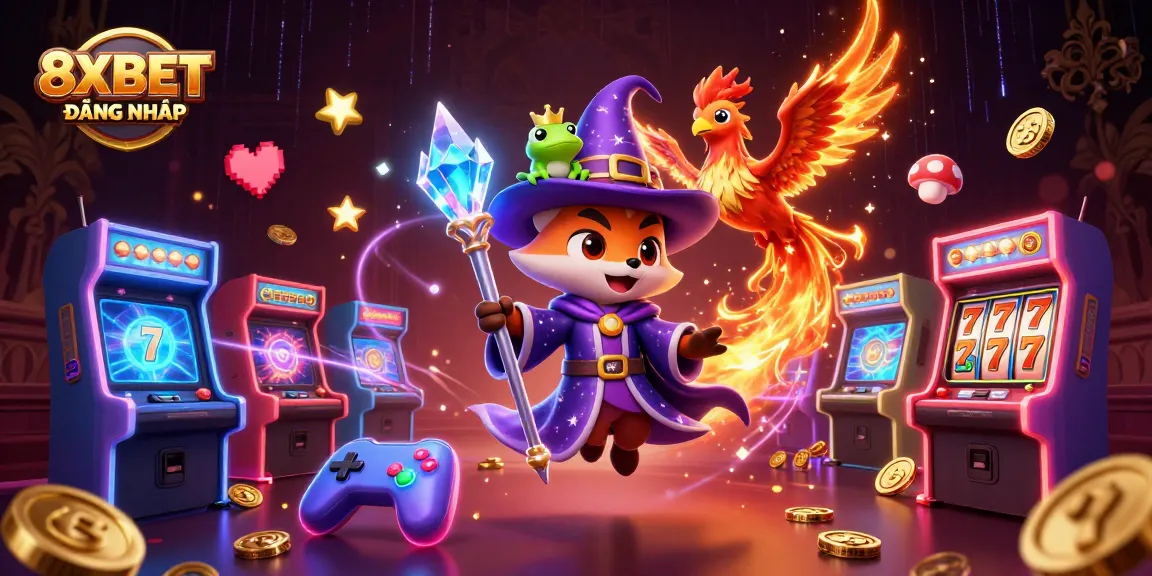 Experience immersive gaming with 8XBET ĐĂNG NHẬP showcasing vibrant casino elements and enchanting characters.