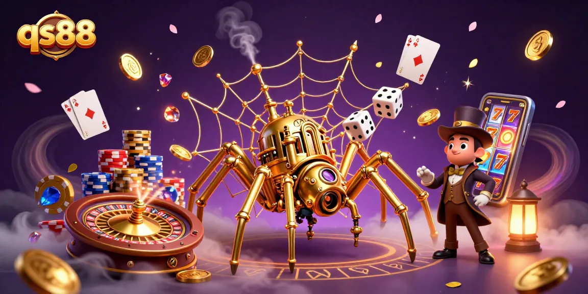 Experience the excitement at qs88 with a magical steampunk casino scene, lively games, and winning opportunities.